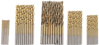 Dailygoods - HSS Boor Set - 50-delige Titanium Gecoat Set - Voor Hout en Plastic - Boor Gereedschap - Metalen Materialen - Geschikt voor Thuisgebruik...
