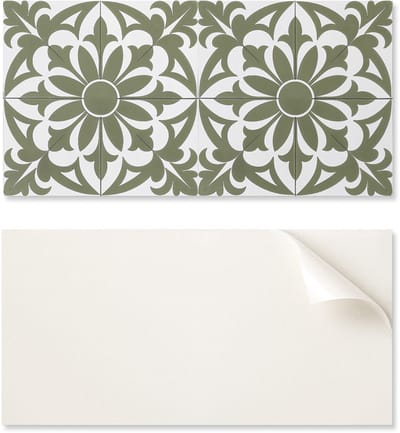 Zelfklevende vinyl decoratie met patroon voor de slaapkamer, 100x50 cm, bloemenpatroon met bladeren.