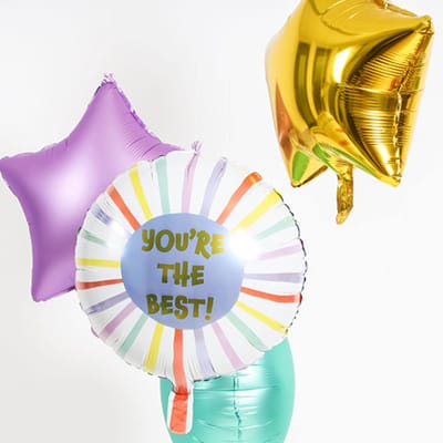Folat - Folieballon You're The Best Strepen - 45 cm