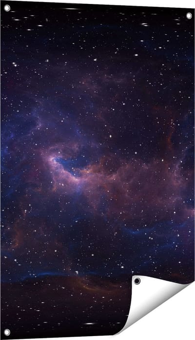 Gards Tuinposter Ruimte met Sterren - Heelal - 60x90 cm - Tuindoek - Tuindecoratie - Wanddecoratie buiten - Tuinschilderij