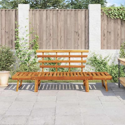 vidaXL - Tuinbank - 2-in-1 - 190 - cm - massief - acaciahout