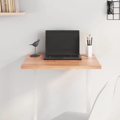 Houten Tafelblad - Tafel Vervanging - Tafel Opknappen - Massief Eikenhout - 60 x 60 x 2 cm - Lichtbruin