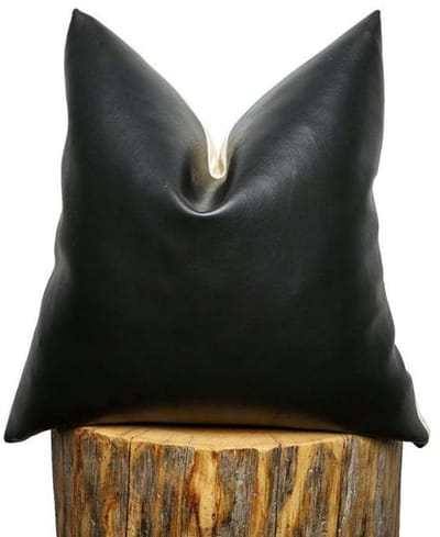 Dailygoods- Kussenovertrek 4 Stuks - Kunstleer - Zwart - Decoratieve Kussenslopen - 45 x 45 cm - Zacht - Lederlook - Kussensloop
