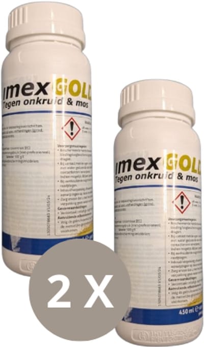 Imex Gold - 2 Stuks - Onkruidbestrijder & Mosbestrijder 450 ml: Snel, Veilig en Effectief! - Garden Select