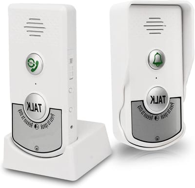 Draadloze Deurbel - Intercom Systeem - Thuiscommunicatie - 1000 Meter Bereik - Oplaadbare Batterij - Wit