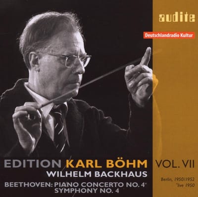 Wilhelm Backhaus, RIAS-Symphonie-Orchester, Karl Böhm - Beethoven: Piano Concerto No.4 & Symphony No.4 (CD)