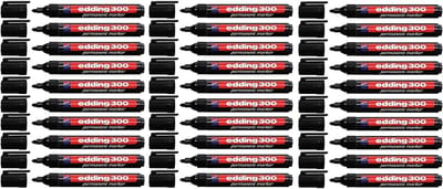 Permanente Markers - All-round stiften - Alles Markeren - Geurarme Inkt - 30 Stuks - Zwart