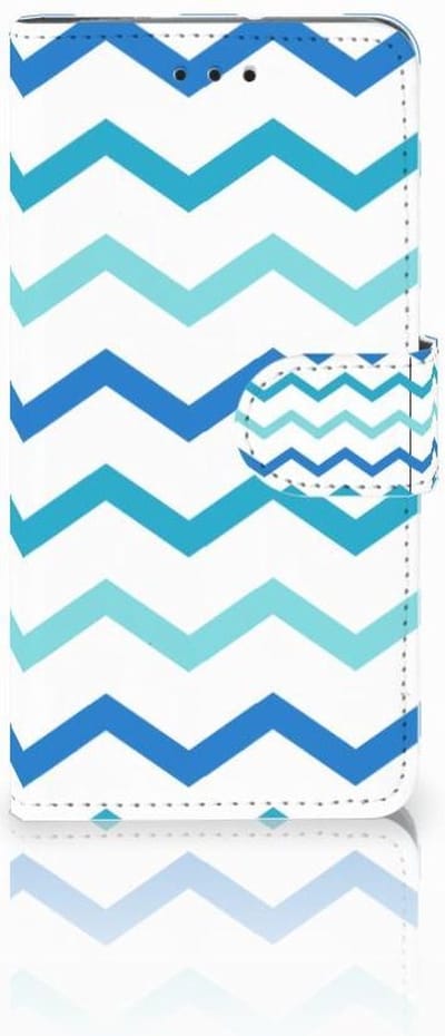 Motorola Moto G7 Play Telefoon Hoesje Zigzag Blauw