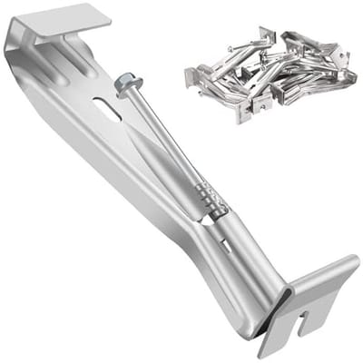 Dakgoothangers 5 inch - 10 stuks, zware verborgen bevestigingsmiddelen voor regengoten met schroef, aluminium gootbeugels voor reparatie