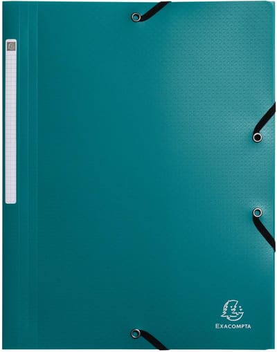 Exacompta Elastomap - 3 kleppen - Elastiek - A4 - Groen