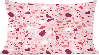 Sierkussens - Kussentjes Woonkamer - 60x40 cm - Terrazzo - Patroon - Roze