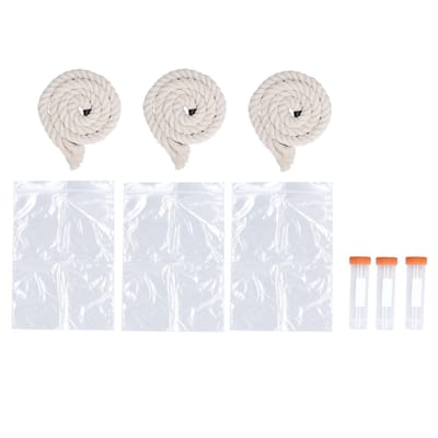 3 Sets Corde d'échantillonnage de salive Forte praticabilité Outils complets Corde en coton doux Peste porcine white