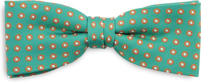 We Love Ties - Strikken - Strik Fancy Frank - zeegroen / oranje / wit