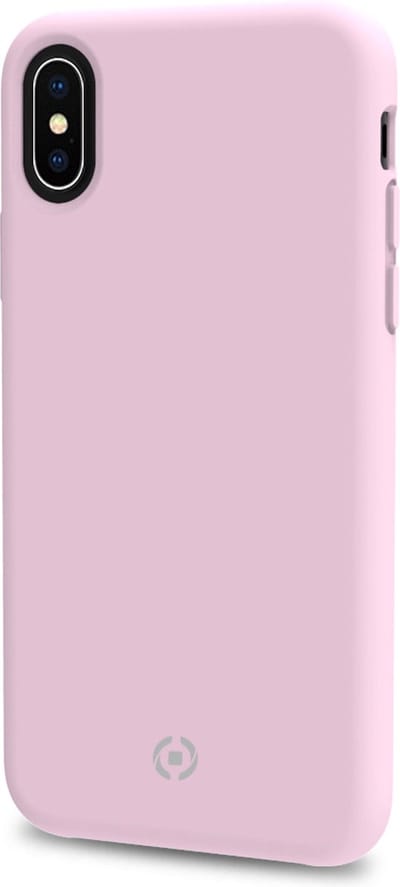 Celly - Feeling Back Cover iPhone X/XS - Siliconen - Roze -