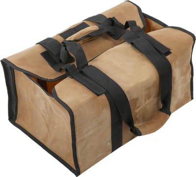 Hout Houder Tas - Brandhout Opberger - Buiten Haard - Grote Capaciteit - 711 g - Bruin