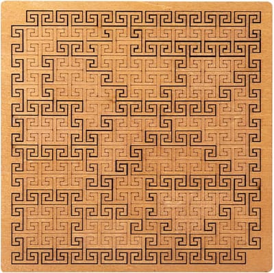 Houten Puzzel - Hersenkrakers Speelgoed - Cognitieve Ontwikkeling - Duurzaam Hout Materiaal - 15 x 15 cm