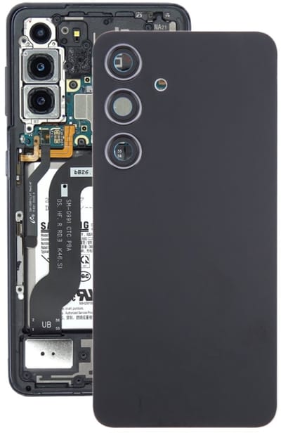 Voor Samsung Galaxy S24 SM-S921B OEM batterij achterkant met cameralensafdekking (zwart)