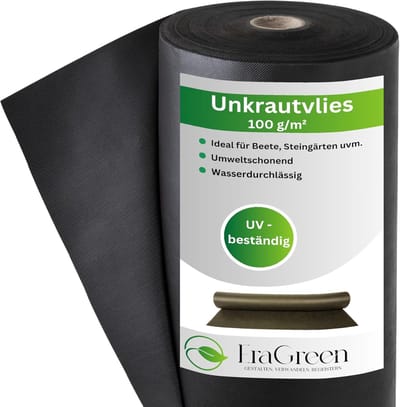 Onkruidvlies Tuin - Worteldoek Bodembedekker - Onkruid Vrij Houden - Waterdoorlatend UV-bestendig - 08m x 10m - Groen