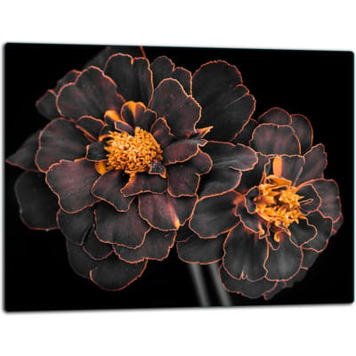 TMK ArtDeko - Snijplank - Glas - 52x40 cm - Kleurvolle bloemen