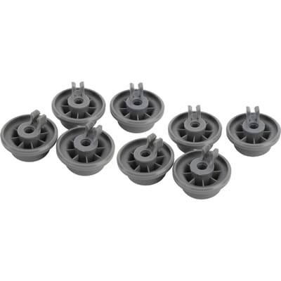 8 Pièces Roues de Panier Inférieur de Lave-Vaisselle 165314 Pièces de Rechange Fourniture de Cuisine Accessoires Pièces en Plastique gray