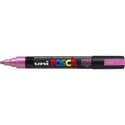 Metallic roze verfstift op waterbasis met conische punt medium