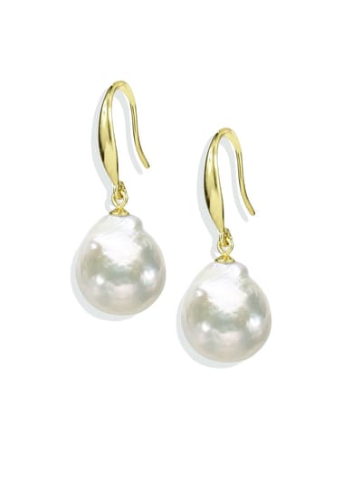 PROUD PEARLS® gouden oorbellen met grote barok parels - size L
