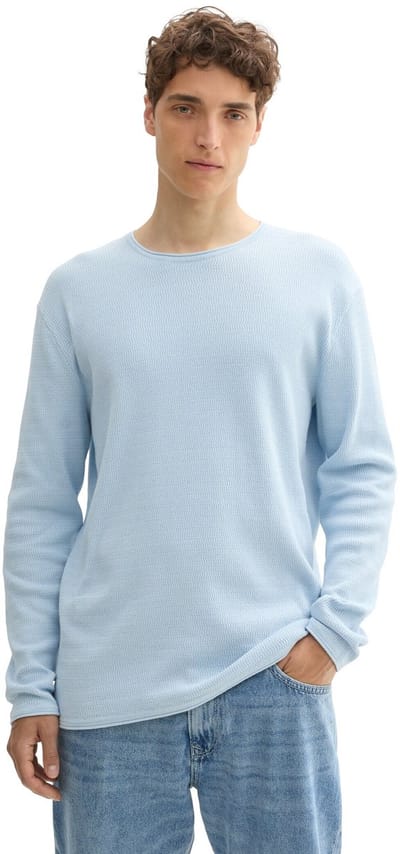 Tom Tailor Structured Roll Edge Knit Trui M Man