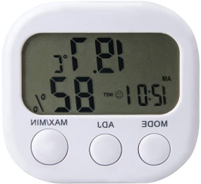 Digitale luchtvochtigheidsmeter en thermometer voor binnen en buitengebruik, ideaal voor babykamer, woonkamer en kantoor, nauwkeurige metingen zonder accu