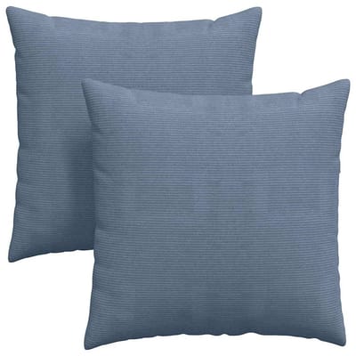 vidaXL - Zitkussens - 2 - pcs - Blauw - 80 - x - 80 - cm - Corduroy - stof