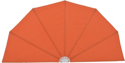 Inklapbaar Zijscherm Waaier voor Balkon & Terras - Radius 160 cm - Terracotta - Privacy Scherm & Windscherm - Waterafstotend Polyester - Wandmontage