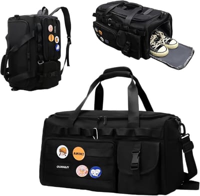 Duurzame Reis- en Sporttas voor Mannen en Vrouwen, Waterdichte Duffel met Schoenenvak en Nat Compartment, Ideaal voor Training en Yoga