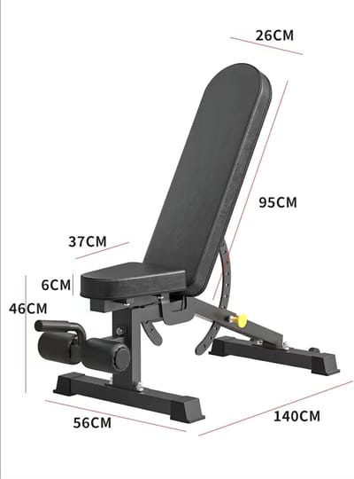 Verstelbare Halterbank - Fitness Bank - Kracht Training - Robuuste Stalen Constructie - 250 kg Capaciteit - Zwart