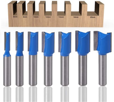 Solidchoice - 7-delige Dado Frezenset voor Houtbewerking met Dubbele Vleugel