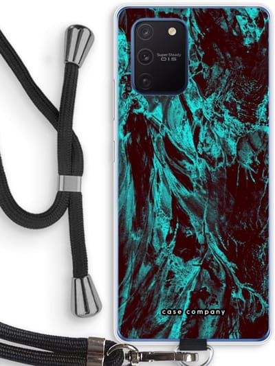 Case Company® - Hoesje met koord geschikt voor Samsung Galaxy Note 10 Lite hoesje met Koord - Ice Age - Telefoonhoesje met Zwart Koord - Bescherming aan alle Kanten en Over de Schermrand