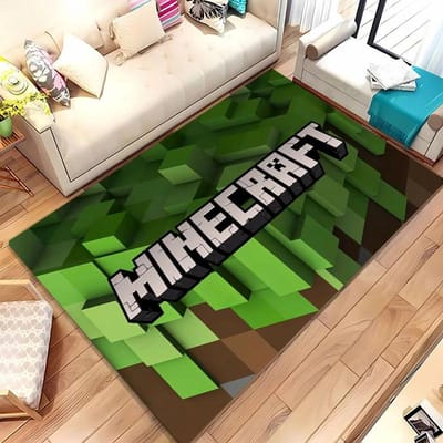 3D-printen M-M1necraft Tapijt voor Woonkamer Slaapkamer Hal Alfombra Antislip Zacht Gebiedskleed Sofa Deurmat Huisdecoratie Mat Cadeau 40x60cm (16x24in)