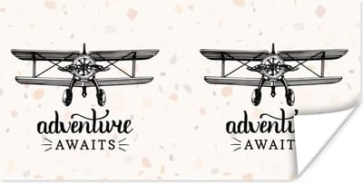 Poster Spreuken - Quotes - Adventure awaits - Reizen - 120x60 cm