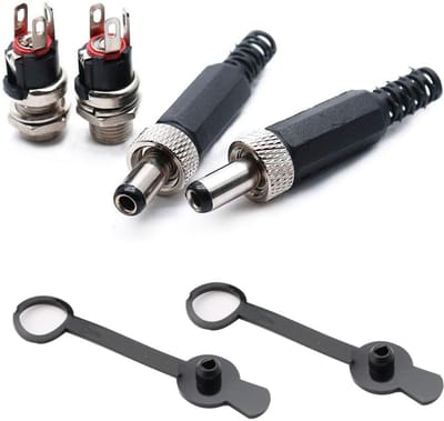 Solidchoice - Dailygoody - RUNCCI-YUN 2x DC Power Connector 5.5x2.5mm - 12V Barrel Connector voor CCTV en Audio Apparatuur