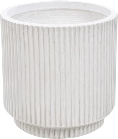 DARIA - Bloempot - Gebroken wit - 24 cm - Kleivezels