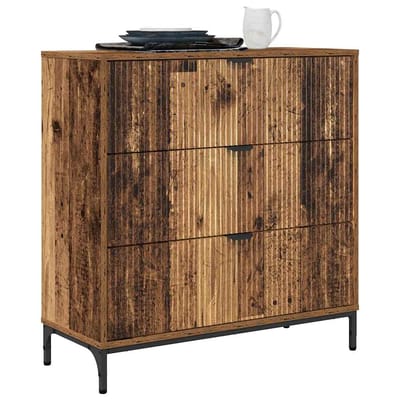 vidaXL - Dressoir - Oudhout - 79,5 - x - 33 - x - 82 - cm - Bewerkt - hout