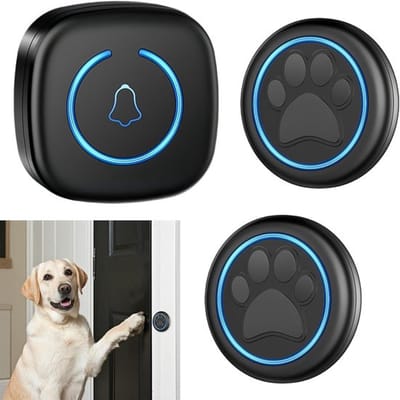Gsedaox- Draadloze Kattenbel-Hondenbel- Intelligente Led-Flits-Deurbel voor Honden - Waterdichte Deurbel met 300 m bereik- 60 beltonen- 5 Standen instelbaar volume