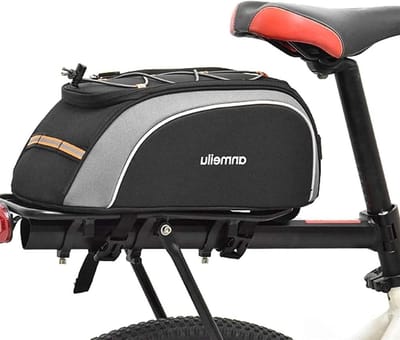 Fiets draagtas - Achterplankzak Rijtas - Spullen Vervoeren - Waterbestendig Nylon - Grote Capaciteit - Zwart