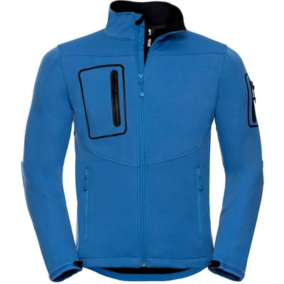 Russell Heren Sport Zachte Shell Jas (Azuurblauw)