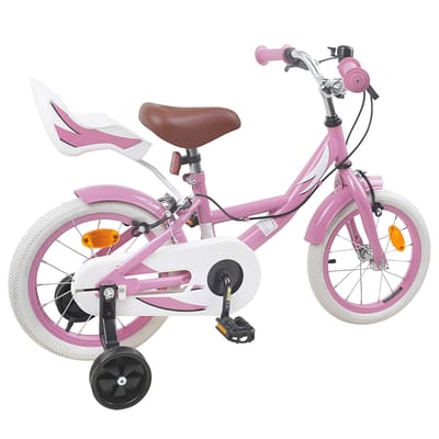 vidaXL - Kinderfiets - 12 - Inch - voor - 2-4 - jaar - oud - Licht - Roze