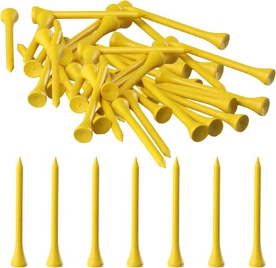 100 Stuks Biodegradeerbare Golf Tees van Hout - 70mm Lange T-shirts voor Golfdrivers en Golfmatten - Ideaal voor Golfspelers