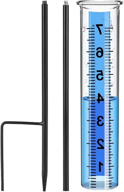 Regenmeter Buiten - Weerstation Tuin - Weer Bijhouden - Verstelbare Hoogte - Grote Cijfers - Transparant