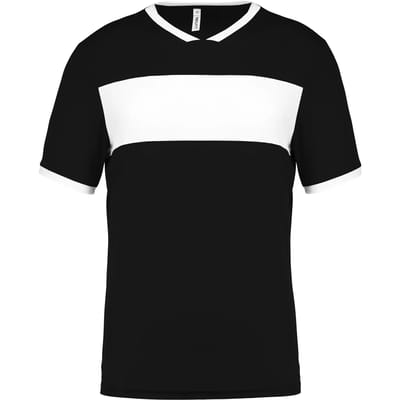 Herensportshirt 'Proact' met korte mouwen Black/White - XXL