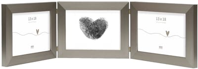 Deknudt Frames fotolijst S41VD1 H3H - zilver - drieluik - 3x 13x18 cm