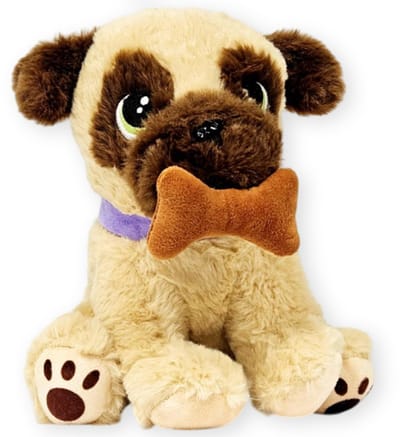 Hond met Koekje Kawaii Pluche Knuffel 18 cm - Speelgoed Knuffels voor Kinderen Jongens Meisjes - Kawaii Kussen - TikTok Plush Toy - Dog Pup Puppy
