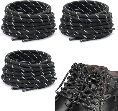 BRENZOOS- Sportschoenen - 3 Paar Elastische Veters - 4 mm Rond - Duurzaam - Comfortabel - Geschikt voor Sneakers - Schoenveters