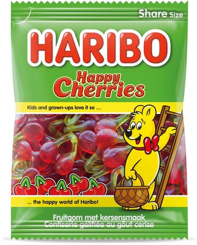 Haribo snoep kersen | zak van 185 g